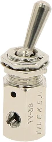 TV-3S Metal Toggles Switch 5mm Thread 2 Position 3 Way Mechanical Air Pneumatic Valve, 1pc(TV-3S -4MM) in Saudi Arabia