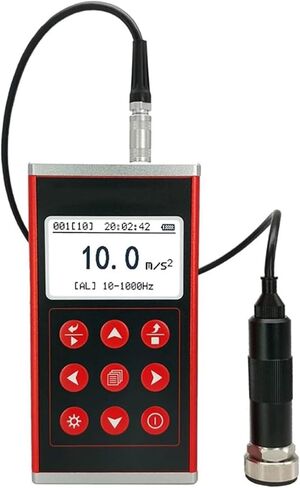 Handheld Digital Vibration Analyer Tester, W/LCD Display, Measuring Range 0.1-199.9m/s2, Speed Measurement 180rpm-60000rpm, Portable Digital Vibration Meter, Sensitive Probe in Kuwait