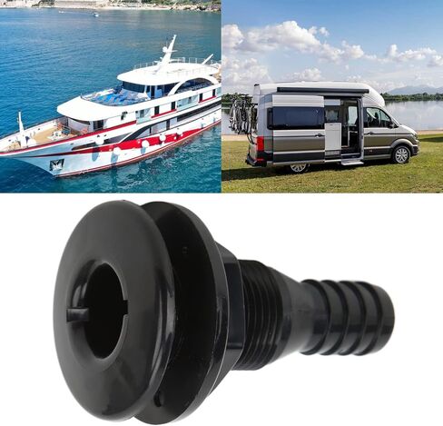 HighQuality 3/4 Inch ABS Plastic Boat Through Hull Connector for Drain Outlet Plumbing Accessory in Kuwait