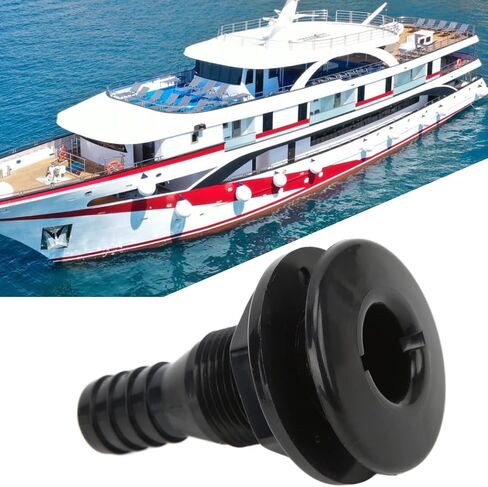 HighQuality 3/4 Inch ABS Plastic Boat Through Hull Connector for Drain Outlet Plumbing Accessory in Kuwait