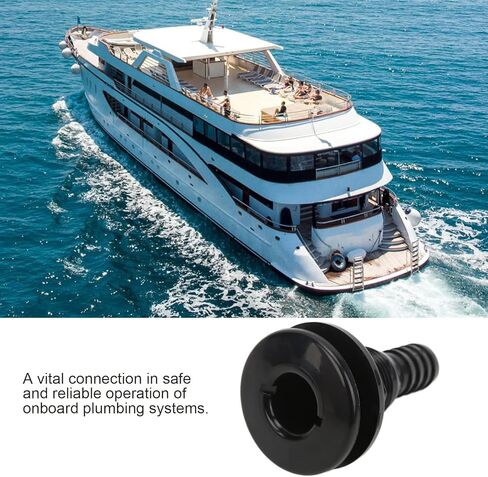 HighQuality 3/4 Inch ABS Plastic Boat Through Hull Connector for Drain Outlet Plumbing Accessory in Kuwait