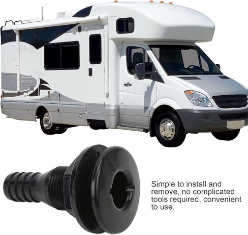 HighQuality 3/4 Inch ABS Plastic Boat Through Hull Connector for Drain Outlet Plumbing Accessory in Kuwait