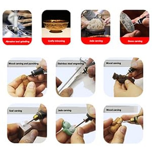 Rymin Diamond Burr Bits,Carving Burr Bits,Drill Kit for Rotary Tool Metal, Woodworking Router Grinding Engraving Carving- 3/32"(2.35mm) Shank Pack of 90Pcs/ 3 Sets in Saudi Arabia