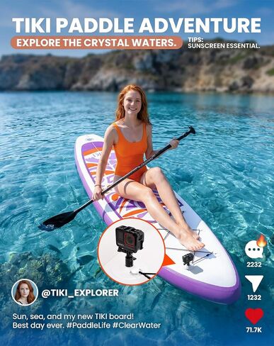 FunWater قابل للنفخ 10'6×33×6" خفيف للغاية (17.6 رطل) SUP لجميع مستويات المهارة، كل شيء متضمن مع لوح التجديف الوقوف، والمجاديف العائمة Adj، والمضخة، وحقيبة ظهر السفر ISUP، والمقود، وحقيبة مقاومة للماء in Saudi Arabia