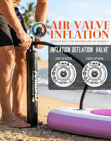 FunWater قابل للنفخ 10'6×33×6" خفيف للغاية (17.6 رطل) SUP لجميع مستويات المهارة، كل شيء متضمن مع لوح التجديف الوقوف، والمجاديف العائمة Adj، والمضخة، وحقيبة ظهر السفر ISUP، والمقود، وحقيبة مقاومة للماء in Saudi Arabia