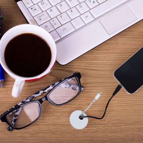 3 قطع بحلقات معدنية للمكتب مقاس 1-1/2 بوصة، غطاء فتحة حلقة معدنية لسلك الكمبيوتر للكابلات، أغطية فتحات أسلاك الكابلات البلاستيكية ABS لتنظيم سلك المكتب المنزلي in Saudi Arabia