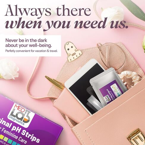 مجموعة شرائط اختبار درجة الحموضة المهبلية للنساء (10 قطع) مغلفة بشكل فردي لتوازن درجة الحموضة، والتهاب المهبل البكتيري (BV)، وعدوى الخميرة، وانقطاع الطمث in Kuwait