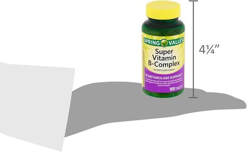 حزمة دعم الطاقة من سبرينج فالي سوبر بي كومبلكس 100 قرص مع فك تشفير 45 مرض السكري من لوال in Kuwait