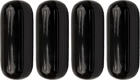 Docking Fenders 4-Pack – Center Hole Boat Bumpers for Larger Vessels – Heavy-Duty Marine Vinyl – Non-Abrasive Finish – Reinforced Ends – Vertical or Horizontal Mount in Saudi Arabia