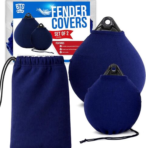 مجموعة من 2 أغطية لعوامة الرسو للقارب | أغطية حواجز من الصوف (أزرق داكن) in Kuwait