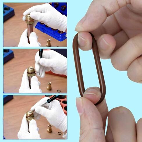 396 PCS SAE FKM Viton O Ring Assortment Kit, 30 Sizes Viton O-Ring Kit, Shore 75A Durometer, Metric O Ring Kit for Cylinders, Hydraulic, Automotive, Engine and Plumbing Repair in Kuwait