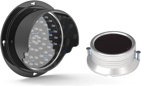 إشارة مرور 2 في 1 باللونين الأحمر والأخضر، مع مستشعر ليزر للاستشعار التلقائي، للتركيب من الداخل والخارج، مصباح إشارة صناعي للجدار (300 مم/12 بوصة) in Kuwait