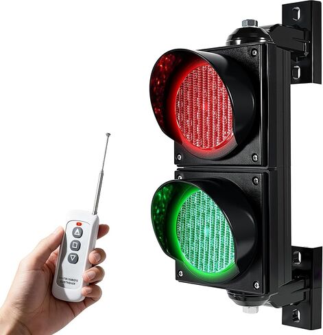 إشارة مرور 4 بوصة/100 مم، AC85-265V LED أحمر أخضر للتوقف والانطلاق، IP65 غطاء كمبيوتر مقاوم للماء في الهواء الطلق لمرآب السيارات الصناعية، التحكم في الدخول والخروج، ديكور هواية، جهاز التحكم عن بعد in Kuwait