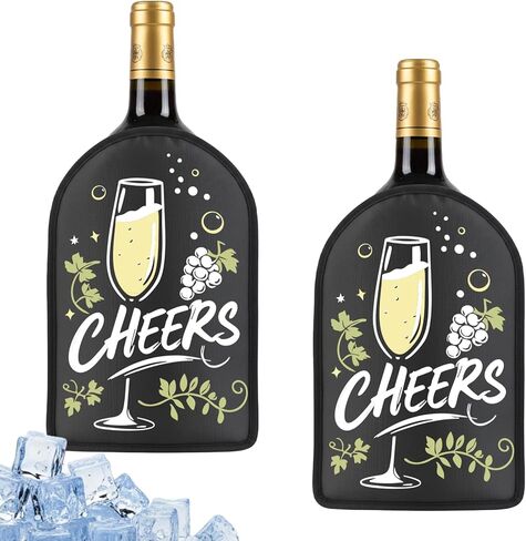 Gel Wine Cooler Sleeve & Holder - Freestanding Wine Bottle Cooler for Red, White, Sparkling Wine and Champagne, Portable Ice Wine Sleeve Carrier with Reusable Cooling Gel in Kuwait