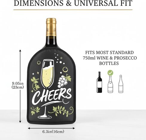 Gel Wine Cooler Sleeve & Holder - Freestanding Wine Bottle Cooler for Red, White, Sparkling Wine and Champagne, Portable Ice Wine Sleeve Carrier with Reusable Cooling Gel in Kuwait