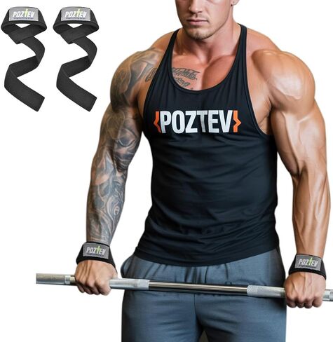 Lifting Straps for Weightlifting, Deadlifts & Pull-Ups – Non-Slip, Heavy-Duty Wrist Strap for Men & Women - 18" Cotton Gym Workouts Straps with Neoprene Padding for Powerlifting, Bodybuilding, Strength Training (Pair) in Kuwait