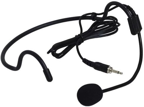 Replacement Headset Microphone for QTX Wireless Bodypack Transmitter 3.5mm Threaded Jack, Unidirectional, Black in Saudi Arabia