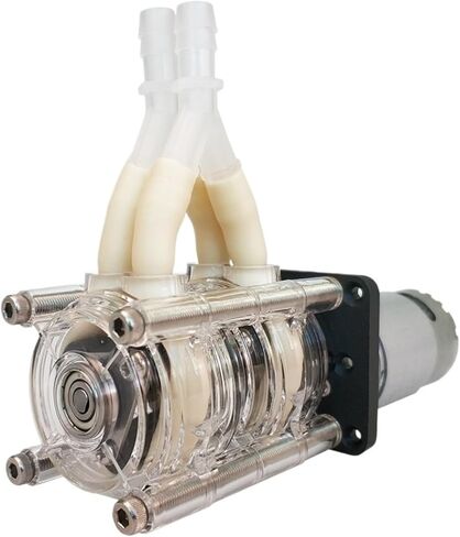 مضخة تمعجية، مضخة مياه، مضخة الجرعات، رأس مضخة مزدوج، 12 فولت 24 فولت تيار مستمر (أنبوب سيليكون، الجهد المقدر 12 فولت) in Kuwait