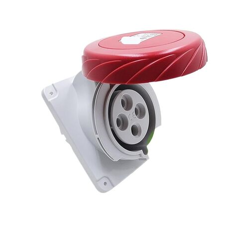 PKF32F734 مقبس صناعي مائل مخفي مقاوم للماء 415 فولت (32A 6h IP67 4P أحمر) in Kuwait