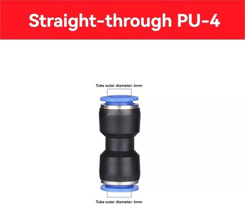 PV PU4 6 8 10 12 14 16 مللي متر تركيبات هوائية موصل أنبوب خرطوم وصلات إطلاق دفع مشترك في 1/5 قطعة (PU4,5 قطعة) in Kuwait