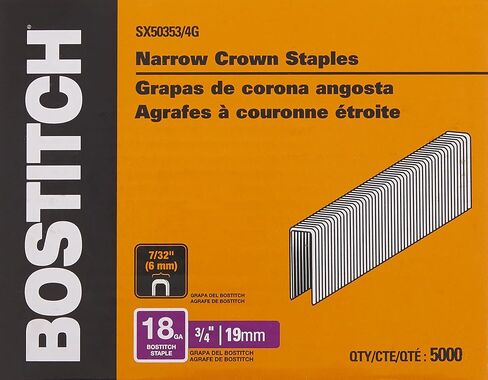 BOSTITCH Finish Staples, Crown, 5000-Pack (SX50353/4G) in Saudi Arabia