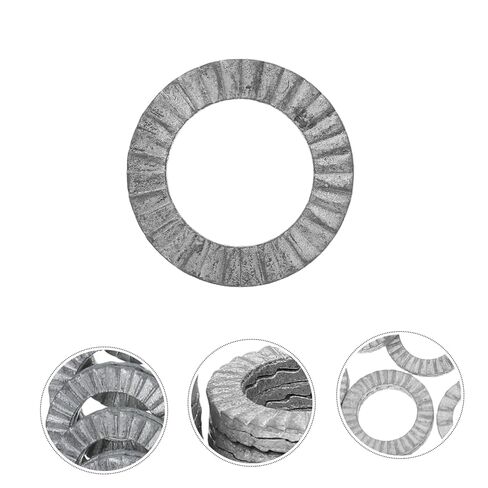 20 قطعة من غسالة القفل المصنوعة من الفولاذ المنغنيز، مثبتات عالية القوة للبراغي والمسامير، تصميم مزدوج للتوصيلات الآمنة، التطبيقات الثقيلة in Kuwait