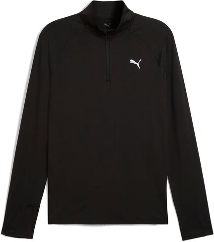 PUMA Mens Run Velocity Cloudspun 14 Zip Shirt Casual Tops Casual - Black in Saudi Arabia