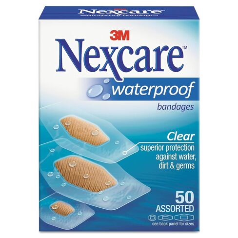 Nexcare 432-50 Waterproof Bandage, Assorted Size, Clear in Saudi Arabia