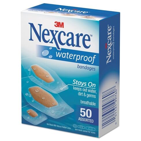 Nexcare 432-50 Waterproof Bandage, Assorted Size, Clear in Saudi Arabia