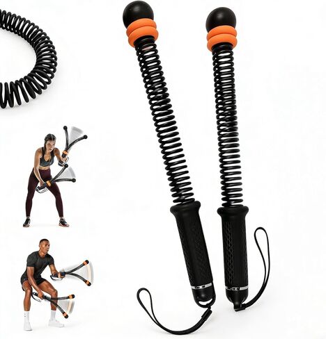 Adjustable Ropeless Battle Ropes, Portable Training Ropes for Home Gym, Quiet Air Resistance Heavy Duty Cordless Battle Rope, Versatile Exercise Equipment for Indoor and Travel Exercise in Saudi Arabia