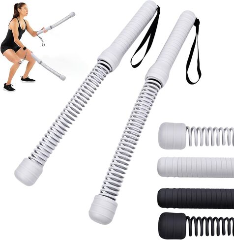 Ropeless Battle Ropes (2 Pack), Portable Workout Ropes for Strength Building, HIIT and Low-Impact Aerobic Training for Men & Women, Versatile Exercise Equipment for Home Gym Workout (Grey) in Saudi Arabia