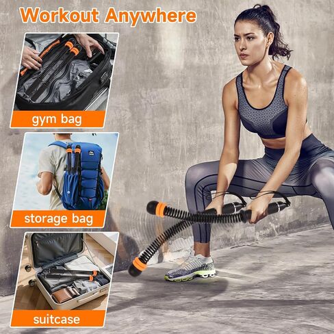 Adjustable Ropeless Battle Ropes, Portable Training Ropes for Home Gym, Quiet Air Resistance Heavy Duty Cordless Battle Rope, Versatile Exercise Equipment for Indoor and Travel Exercise in Saudi Arabia