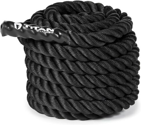 Titan Fitness Battle Rope 40ft x 1.5in, Poly Dacron Heavy Rope for Home Gym Conditioning Workouts, Cross-Train, Strength Training Exercises in Saudi Arabia