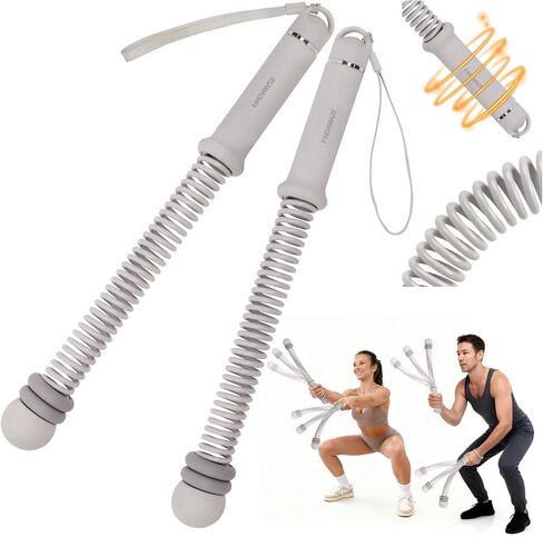 حبال معركة محمولة بدون حبال للرجال والنساء، أوزان قابلة للتعديل حبال معركة لاسلكية لصالة الألعاب الرياضية المنزلية، حبال تمرين بمقاومة متغيرة، للقوة وHIIT (أسود) in Kuwait