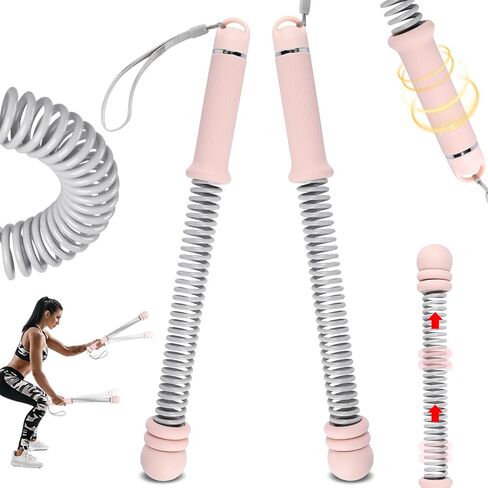 Adjustable Weighted Ropeless Battle Ropes for Home Gym, Heavy Duty Portable Workout Rope for Strength Building & Low-Impact Cardio, Fitness Equipment for Men & Women with HIIT Training in Saudi Arabia