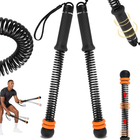 Adjustable Weighted Ropeless Battle Ropes for Home Gym, Heavy Duty Portable Workout Rope for Strength Building & Low-Impact Cardio, Fitness Equipment for Men & Women with HIIT Training in Saudi Arabia