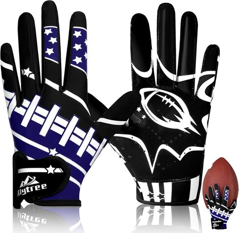 Youth Football Gloves, Kids Receiver Gloves with Sticky Grip, Flag Football Glove, Excellent Gifts for Boys Girls Ages 8–12 in Kuwait