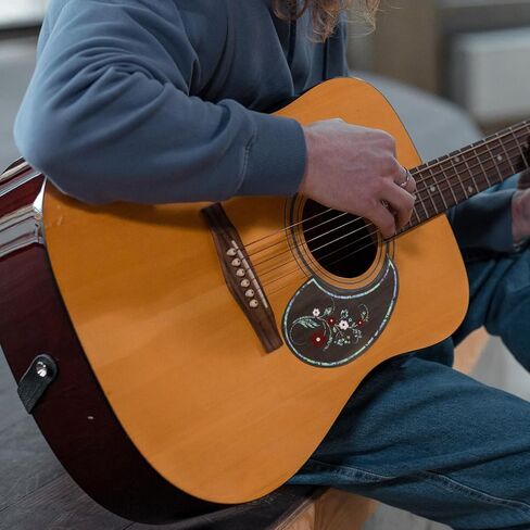 Vaguelly Bass Pickguards PVC Universal Folk Acoustic Guitar Pickguard شكل دمعة ذاتية اللصق جيتار Pickguard ملصق يناسب 39-41 بوصة in Kuwait