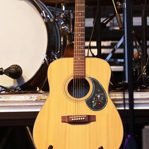 Vaguelly Bass Pickguards PVC Universal Folk Acoustic Guitar Pickguard شكل دمعة ذاتية اللصق جيتار Pickguard ملصق يناسب 39-41 بوصة in Kuwait