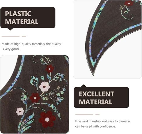 Vaguelly Bass Pickguards PVC Universal Folk Acoustic Guitar Pickguard شكل دمعة ذاتية اللصق جيتار Pickguard ملصق يناسب 39-41 بوصة in Kuwait