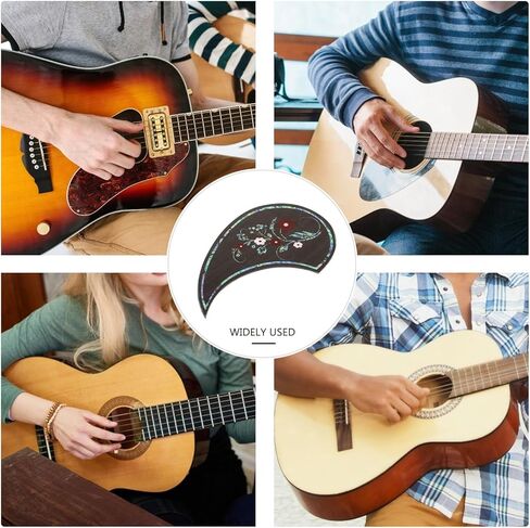 Vaguelly Bass Pickguards PVC Universal Folk Acoustic Guitar Pickguard شكل دمعة ذاتية اللصق جيتار Pickguard ملصق يناسب 39-41 بوصة in Kuwait