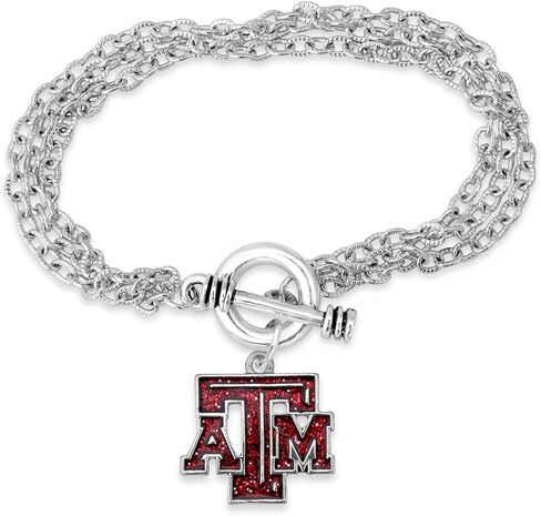 سوار مجوهرات من Texas A&M Aggies Game Day Glitter Toggle هدية مرخصة من TAMU in Saudi Arabia