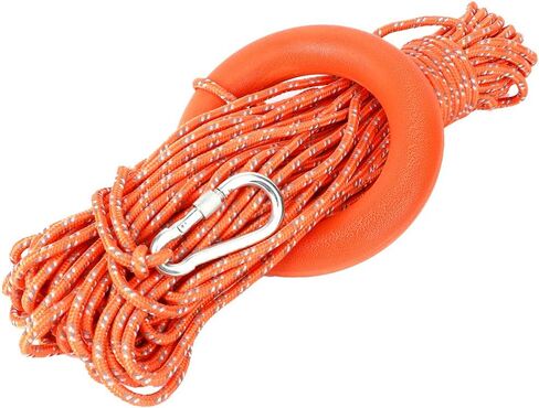حبل إنقاذ الحياة العائم، حبل إنقاذ الحياة العائم مع حلقة يد، قطر 6 مم 30 متر حبال إنقاذ الحياة العاكسة PVC مع حلقات سحب خطافية معدات إنقاذ الحياة in Saudi Arabia