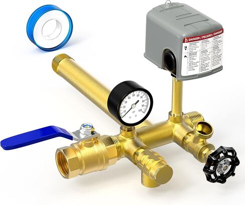 MEANLIN MEASURE MPS2040 Water Well Pressure Control and Port Air Compressor Pressure Switch, 20-40 PSI Pressure Setting, 1/4" Female NPT,Adjustable Differential, Tank Water Pump Control Valve Black in Saudi Arabia