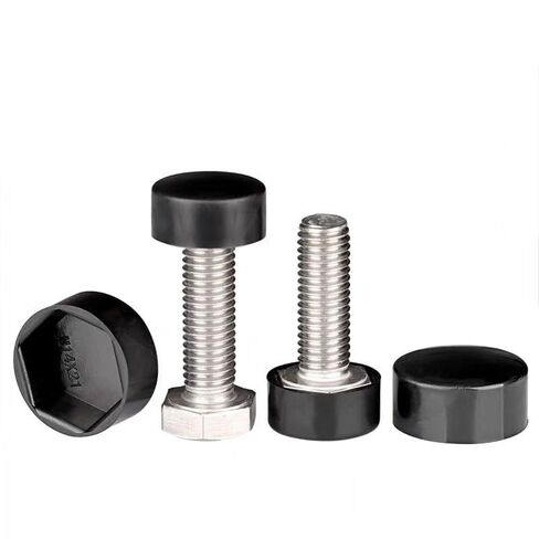 Rubber Pipe Cover,Flush Type Hole Plugs,20 Pcs Hex Nut Cover,M4~M30 Bolt Crew Cut Caps Covers, Hexagon Screw Short Head Decorative Cap Covers The Cover(White,M12*18 * 12mm) in Saudi Arabia