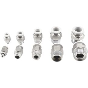 PCF هوائي موصل سريع خرطوم الهواء المناسب 4 6 8 10 12 مللي متر أنثى 1/4 "1/8" 3/8 "1/2" ذكر تركيب أبيض (6-M5) in Kuwait