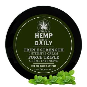 كريم ترطيب يومي ثلاثي بخلاصة القنب - زيوت عطرية ومرطب - مكونات نباتية وعضوية - نعناع كلاسيكي، 1.70 أونصة - فردي in Kuwait