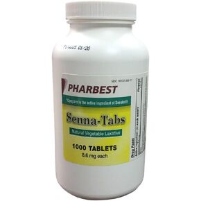 سينا 8.6 مجم ملين نباتي طبيعي، 1000 قرص in Kuwait