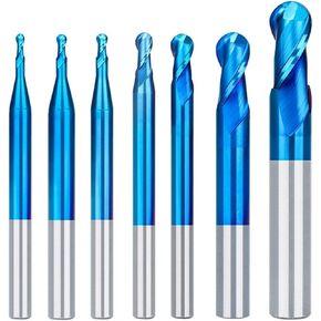 2 الناي نانو الأزرق معطف الكرة الأنف دوامة نهاية مطحنة مجموعة كربيد نهاية مطحنة CNC آلة راوتر بت CNC راوتر بت للخشب العمل الاكريليك MDF PVC in Kuwait