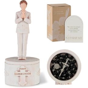 هدايا الشركة الأولى للأولاد: التأكيد المقدس معمودية تفضل لحفيد الابن في سن المراهقة شقيق أخي الأخ ، Primera Christian Catholic Casholic Roomsake Box in Kuwait